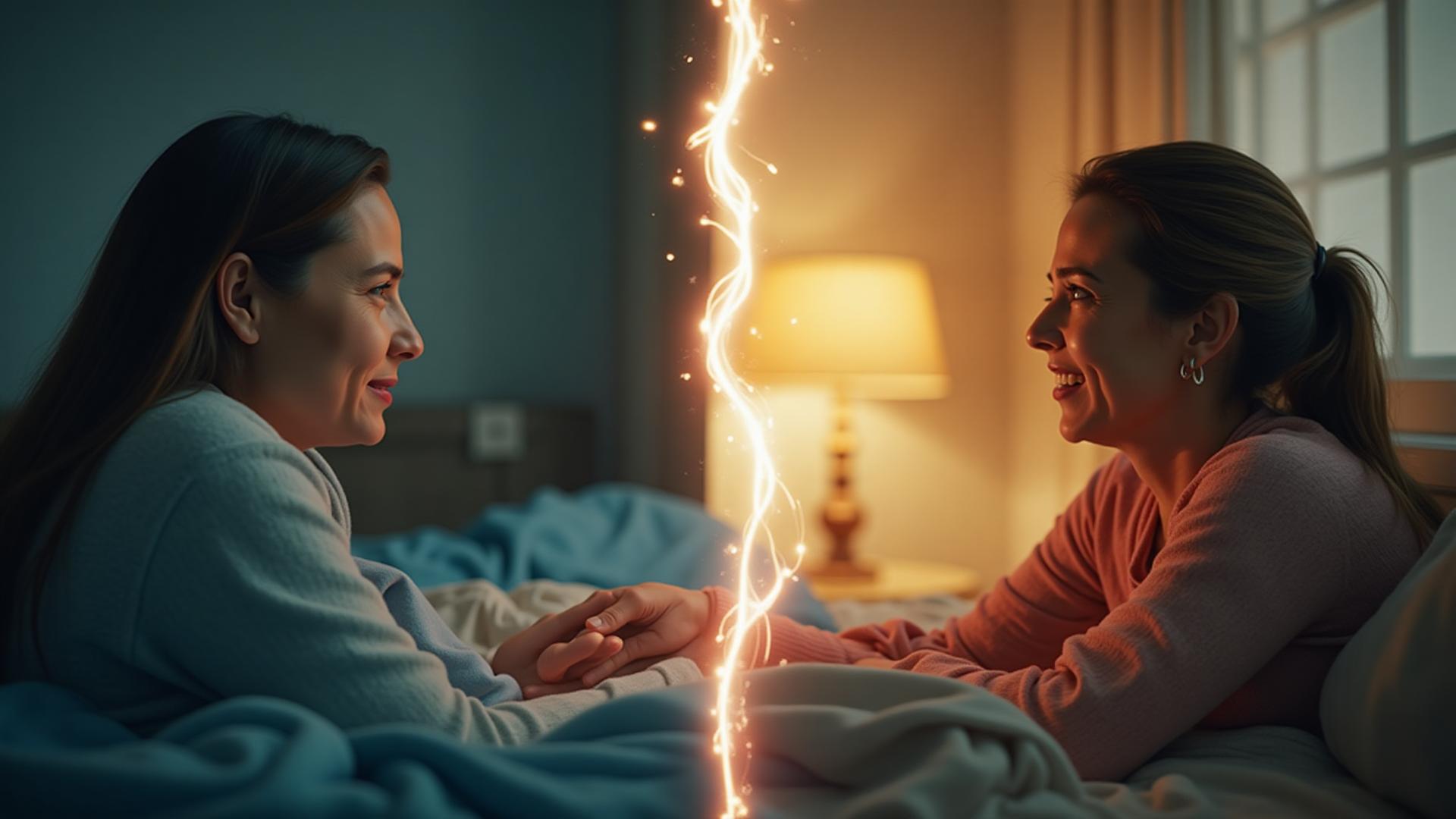Two women connecting
